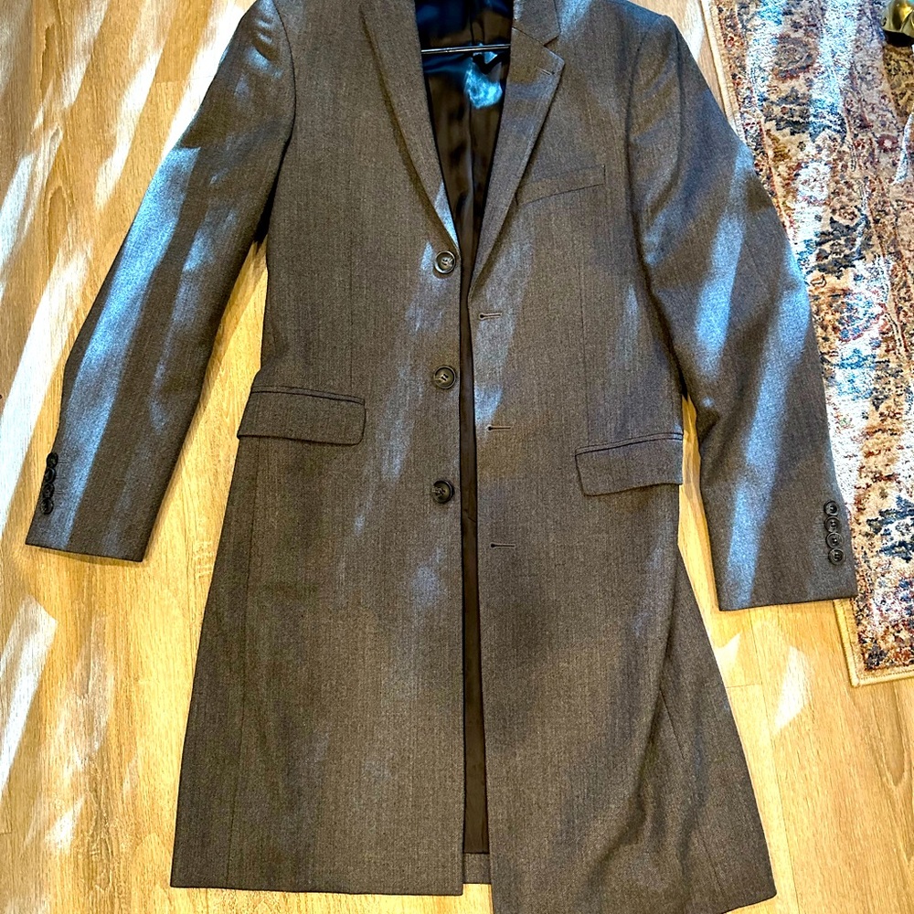 Topman grey wool peacoat